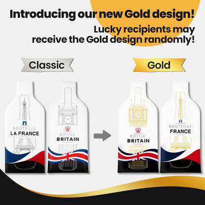 [Bottle France ] Wine Bottle Protector 3sets (6pcs) for Wine Lovers and Travelers #France Flag (Multicolor)
